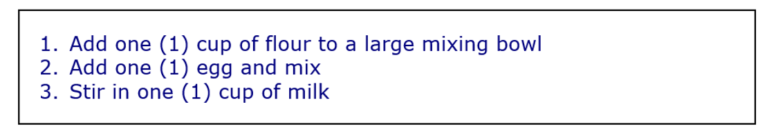 print view of recipe card